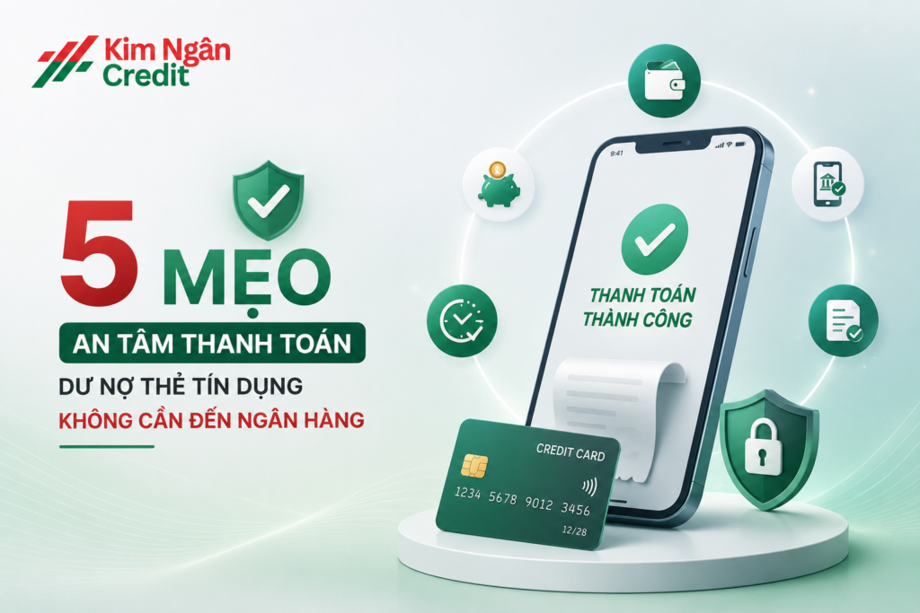 5 mẹo an tâm thanh toán dư nợ thẻ tín dụng không cần đến ngân hàng
