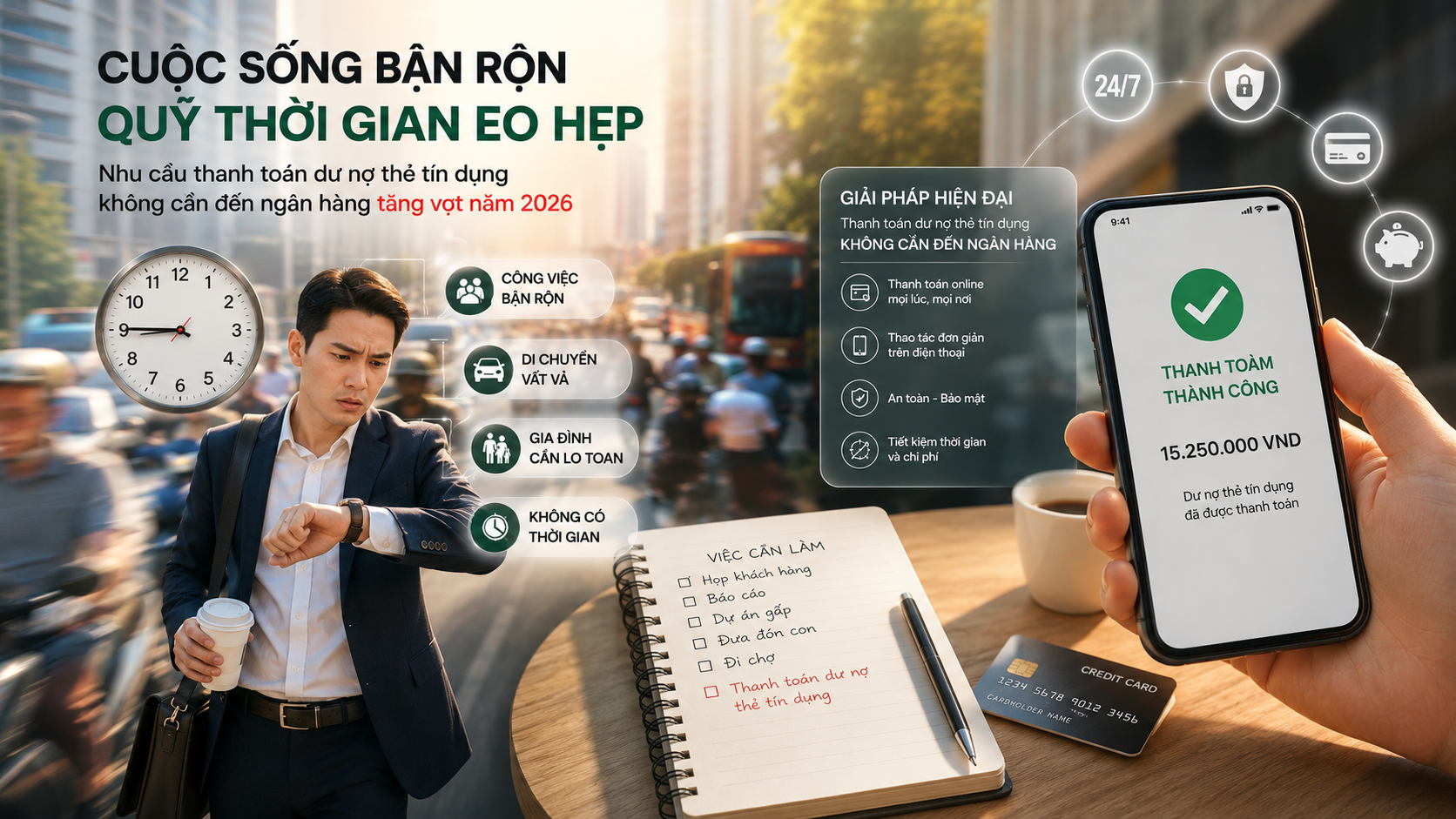 Cuộc sống bận rộn và quỹ thời gian eo hẹp