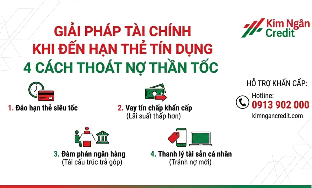 Giải pháp tài chính khi đến hạn thẻ tín dụng 4 Cách thoát nợ thần tốc